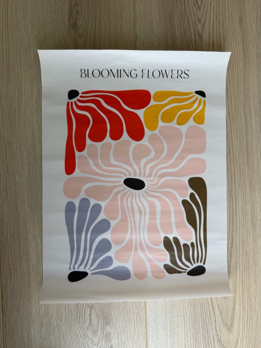 Blooming Abstract Canvas Art Print Poster